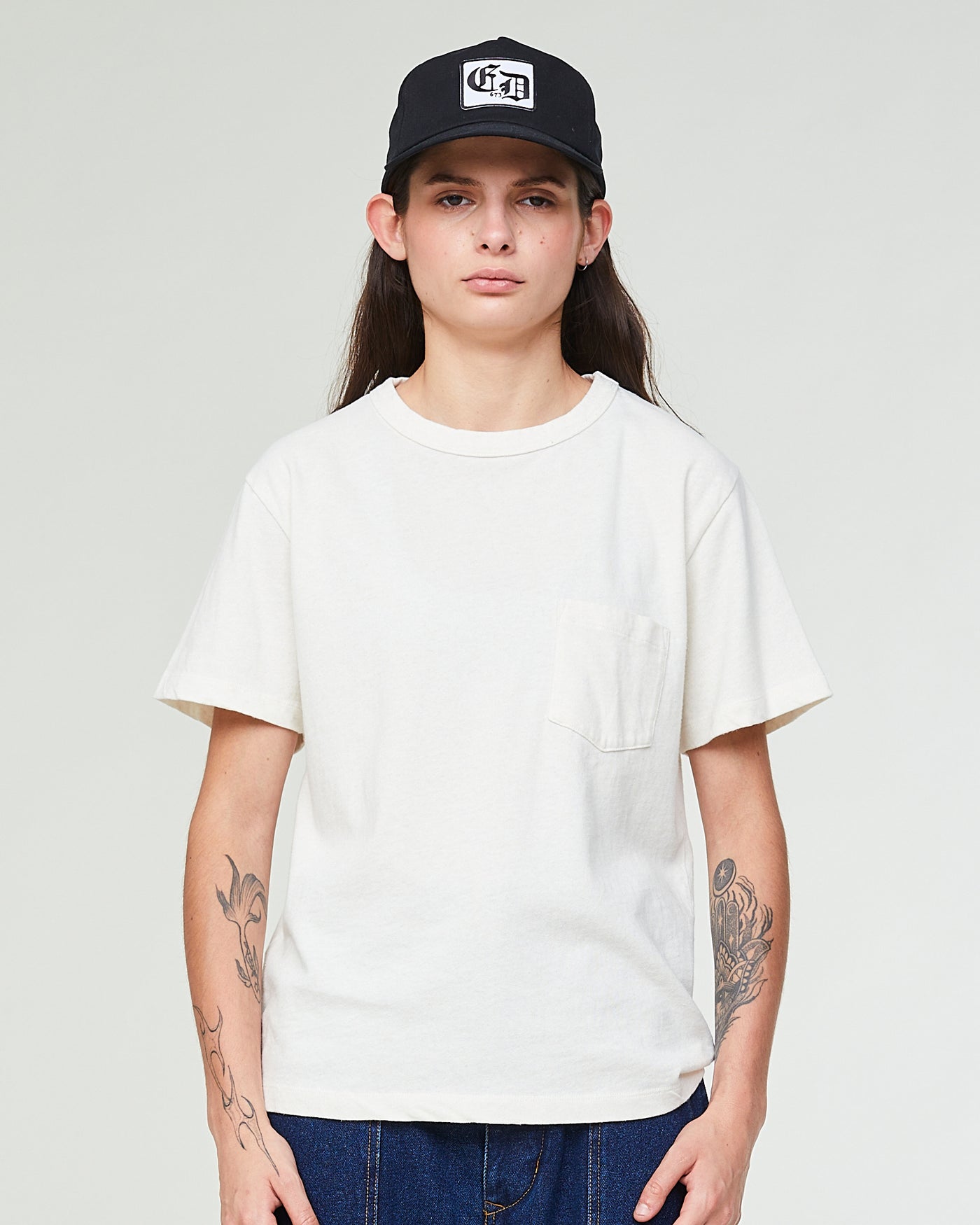 G.o.D Pocket T-Shirt Cotton Hemp Milk