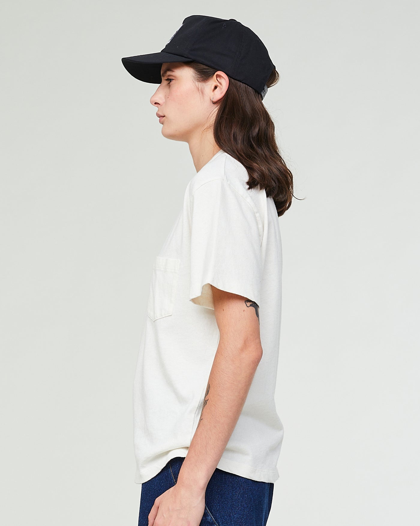 G.o.D Pocket T-Shirt Cotton Hemp Milk