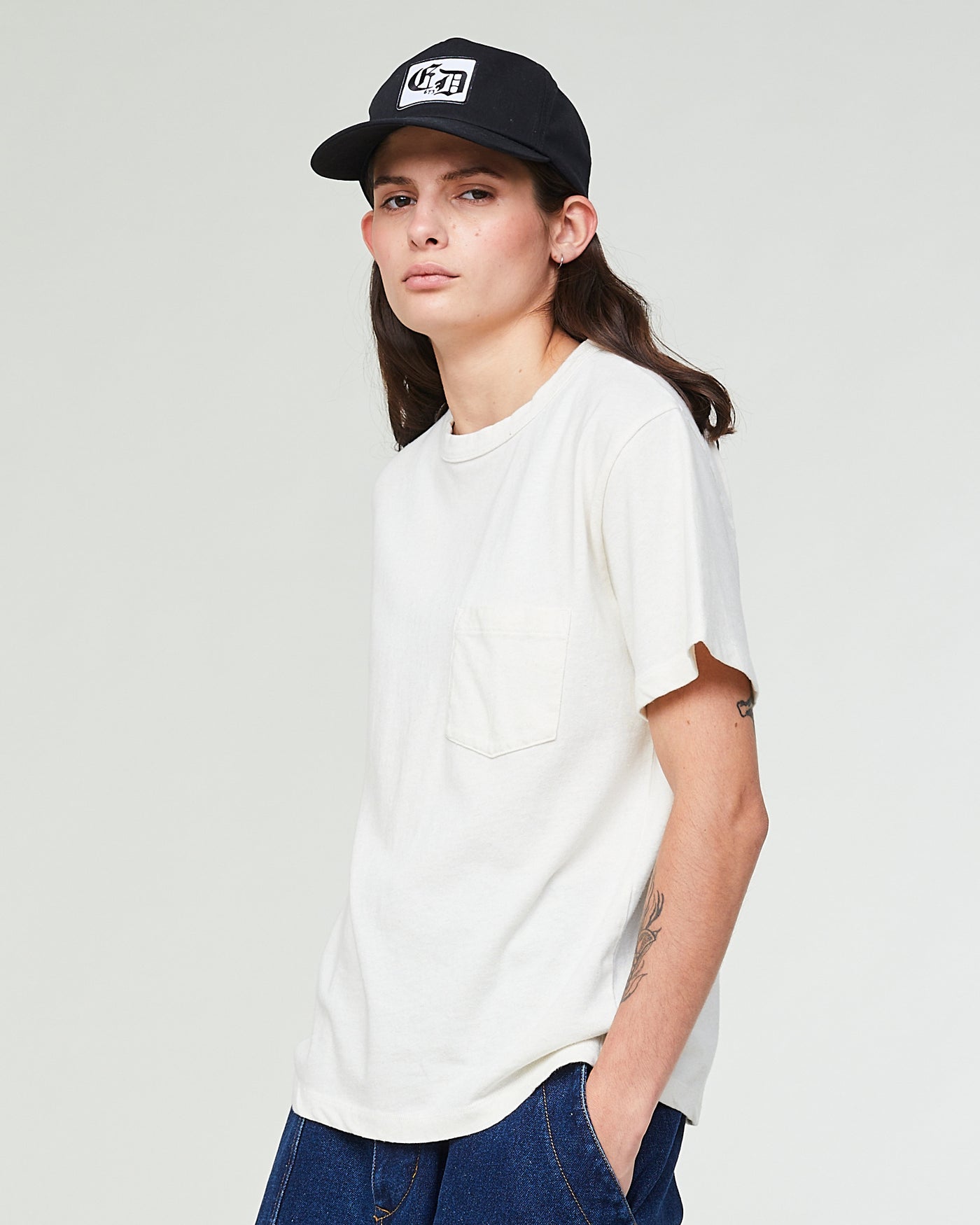 G.o.D Pocket T-Shirt Cotton Hemp Milk