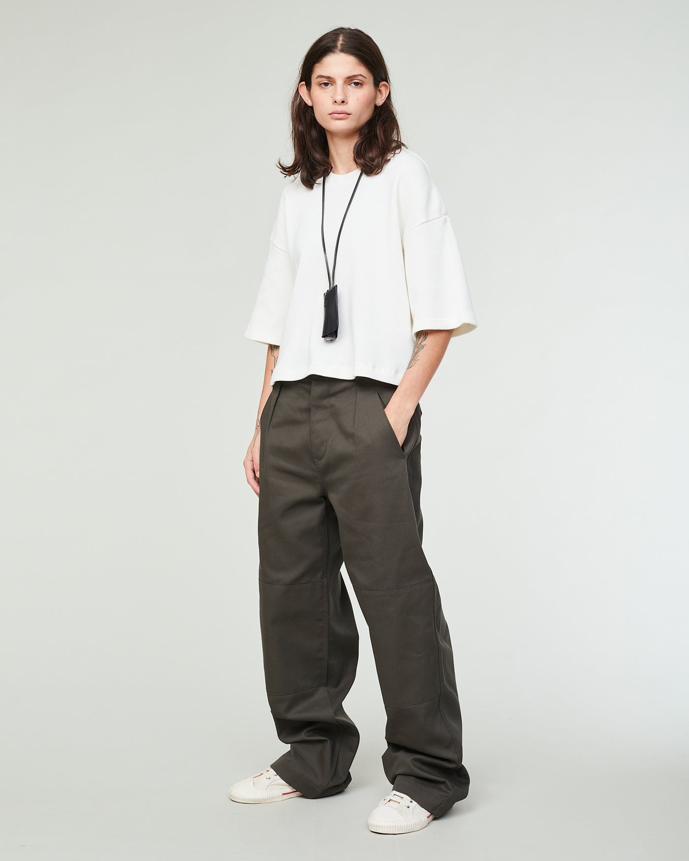 G.o.D Big T Cropped Off White