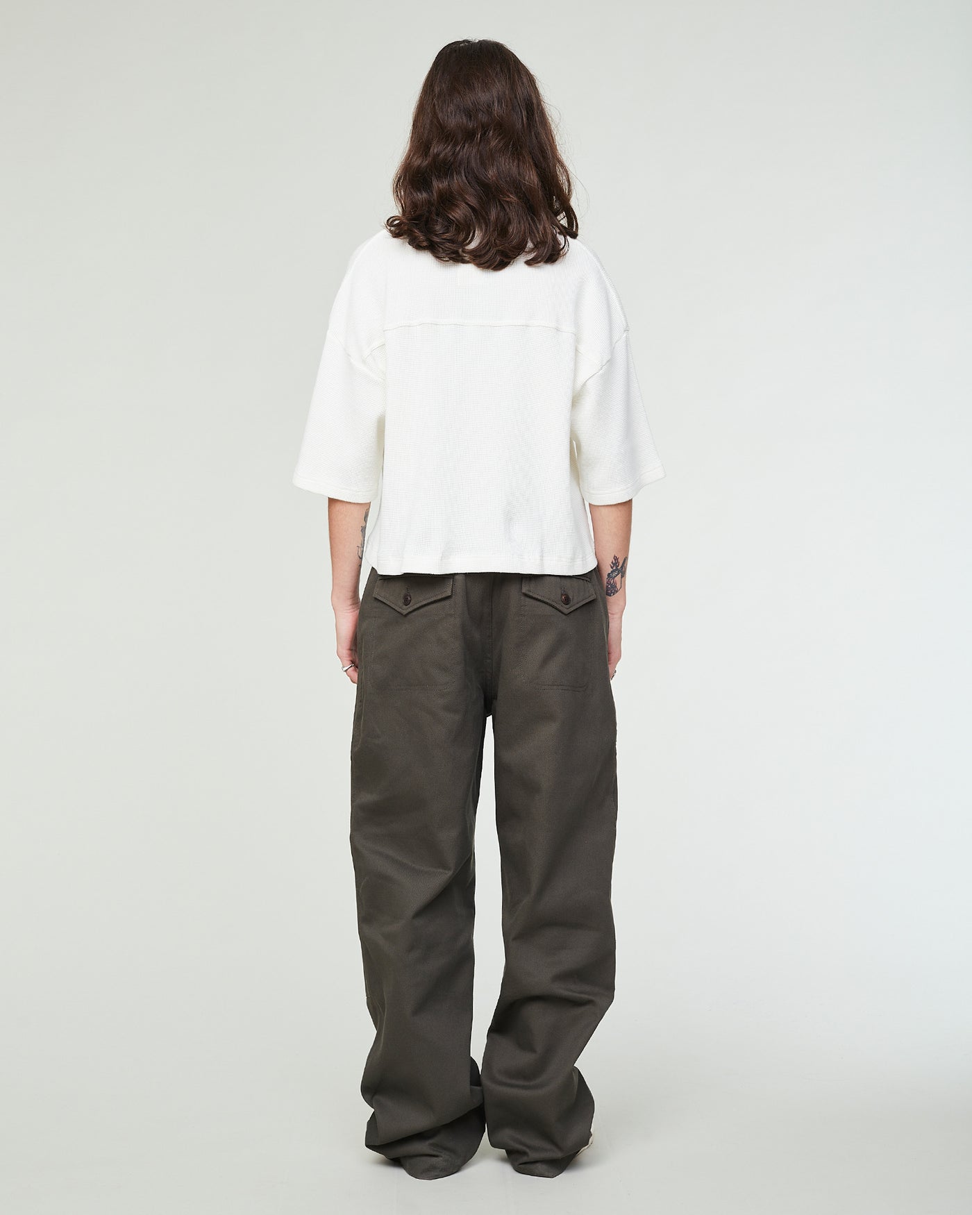 G.o.D Big T Cropped Off White