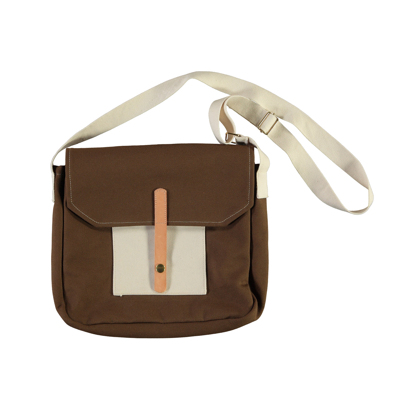 Canvas Shoulder Bag Medium Brown